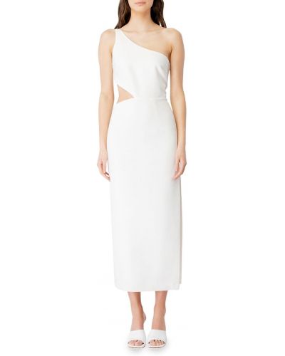 Платье с вырезом Bardot, белое
