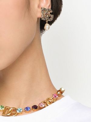 Pärlitega kõrvarõngad Dolce & Gabbana kuldne