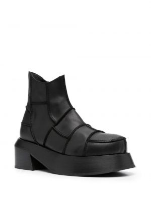 Kožené kotníkové boty Eckhaus Latta černé