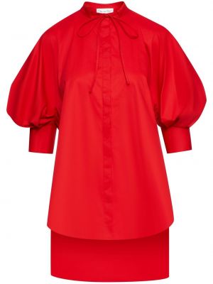 Bluzka z kokardką Oscar De La Renta czerwona