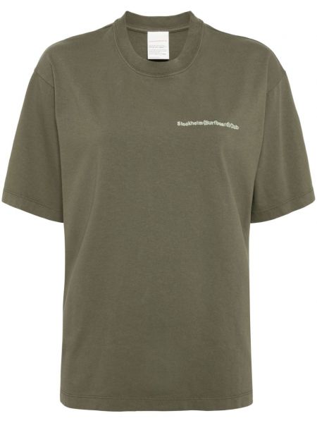 T-shirt en coton à imprimé Stockholm Surfboard Club vert
