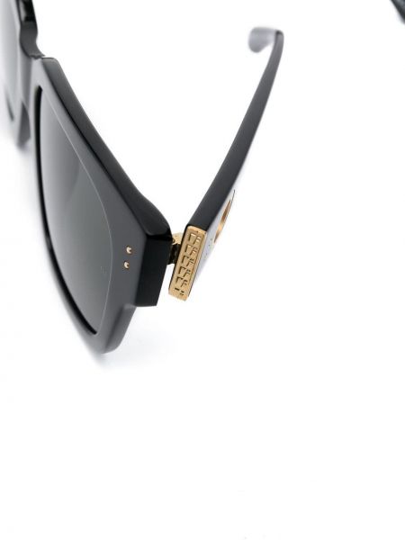 Okulary przeciwsłoneczne oversize z bursztynem Linda Farrow czarne
