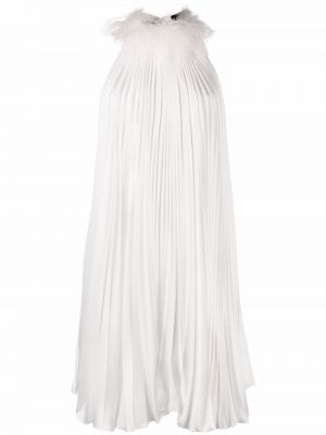Plisované midi šaty Styland biela