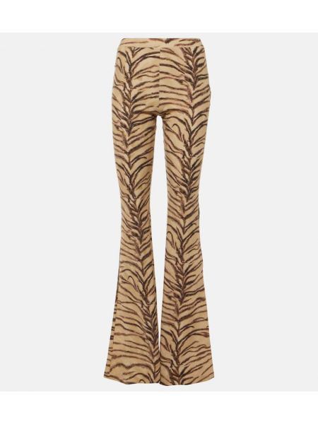 Tiger-stribet trøje trykt flare bukser Stella Mccartney beige