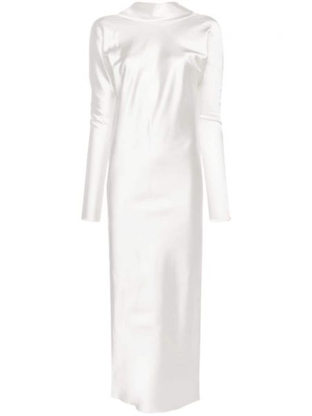 Σατέν μάξι φόρεμα Sportmax λευκό
