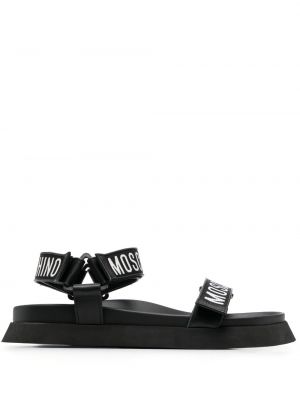 Leder sandale Moschino schwarz