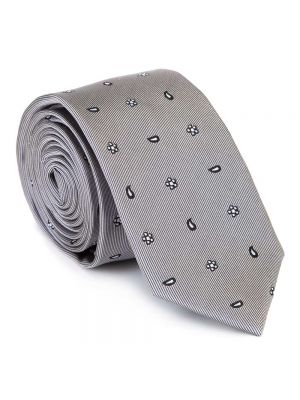 Jedwabny krawat Wittchen srebrny