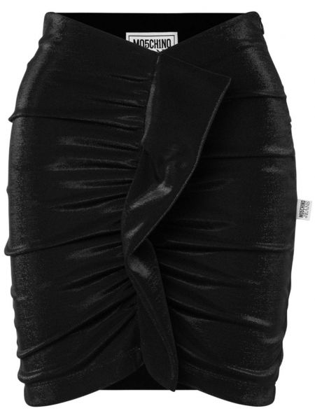 Asymetrické džínová sukně Moschino Jeans černé