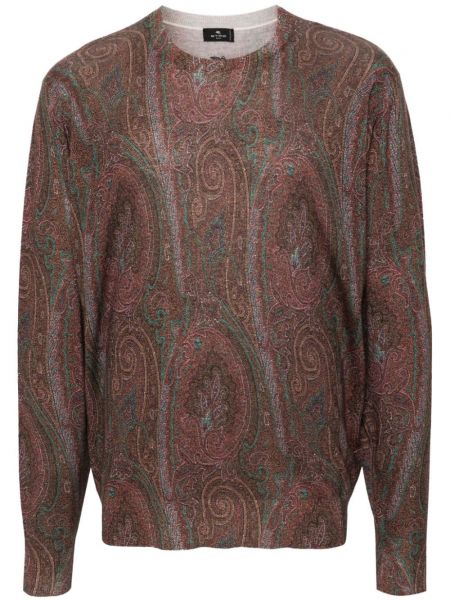 Jacquard paisley striktrøje Etro brun