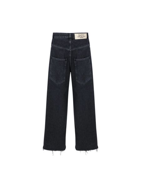 Proste jeansy relaxed fit Gucci czarne