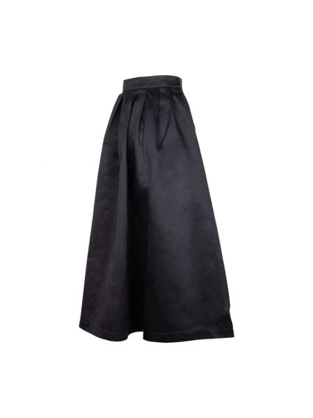Falda larga de cintura alta plisada Selected Femme negro
