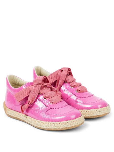 Sneakers i läder för tjejer Pepe rosa