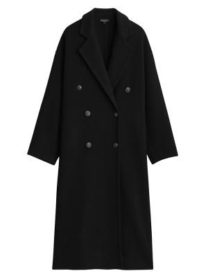 Полушерстяное пальто Thea с разрезом Rag & Bone черный