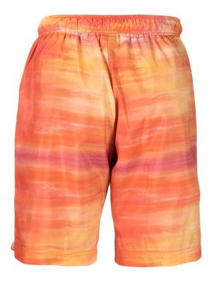 Shorts à imprimé à motifs abstraits Ahluwalia orange