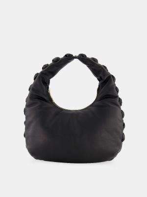 Bolsa de hombro de cuero con cremallera Latouche negro