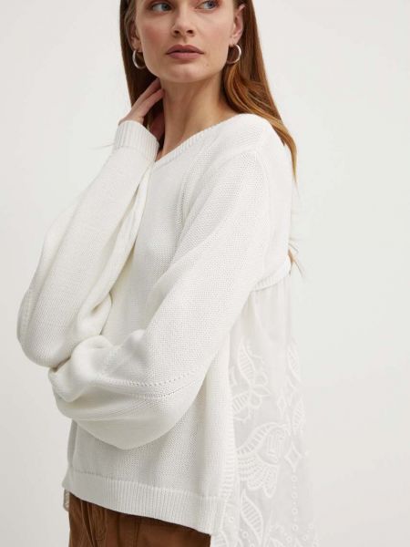 Pamučni pulover Liu Jo bijela