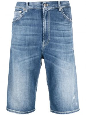 Shorts di jeans a vita alta Dondup blu
