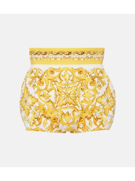 Bomull høy midje shorts Dolce&gabbana gul