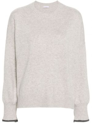 Кашмирен пуловер Brunello Cucinelli сиво