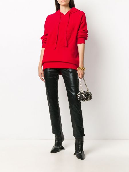Sudadera con capucha oversized Versace rojo
