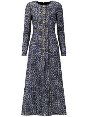 Βαμβακερή μάξι φόρεμα tweed Giambattista Valli