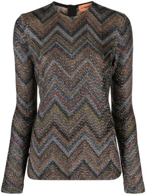 Maglione con scollo tondo Missoni blu