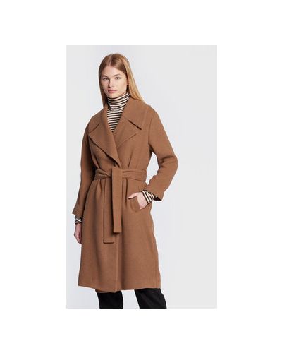 Priliehavý kabát Sisley hnedá