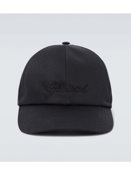 Хлопковая кепка Gucci черная
