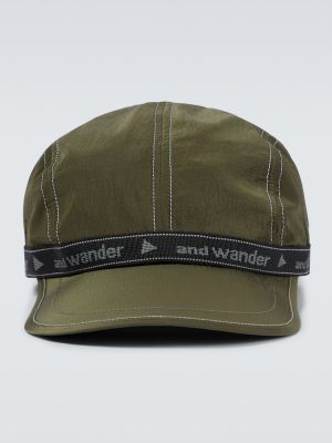 Nylonowa czapka z daszkiem And Wander zielona