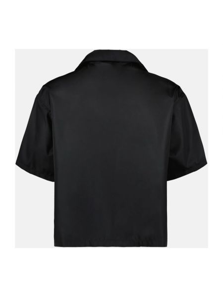 Camisa de nailon oversized Prada negro