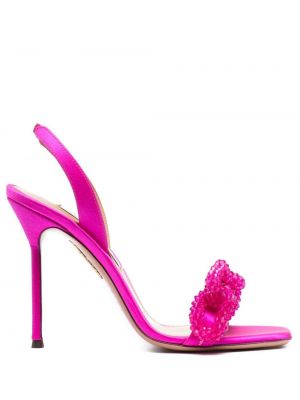 Sandali con tacco Aquazzura rosa