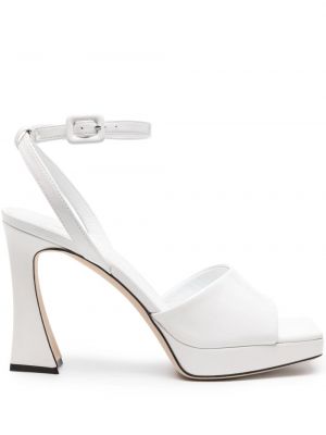 Kožené sandály Giuseppe Zanotti bílé