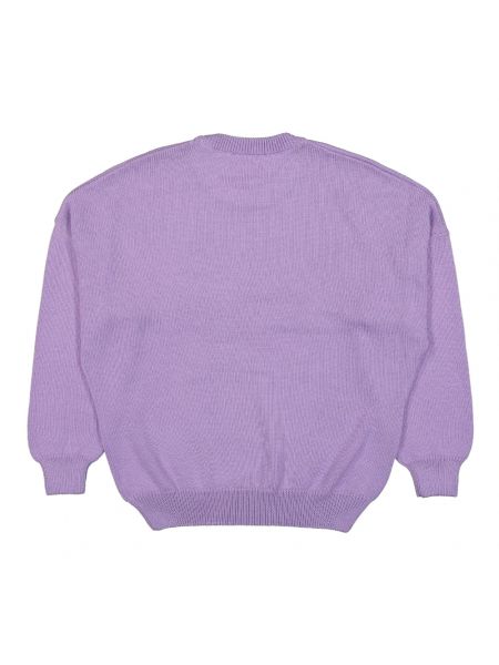 Sweter wełniany z wełny merino 032c fioletowy