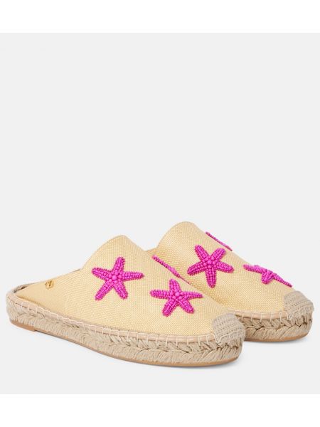 Espadrilles avec perles Valentino Garavani rose