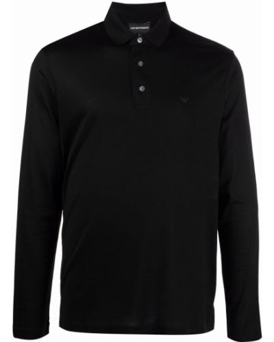Polo krekls ar apdruku Emporio Armani melns