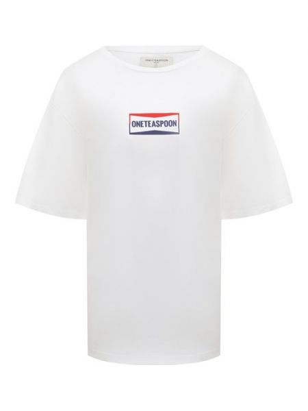 Хлопковая футболка Oneteaspoon белая