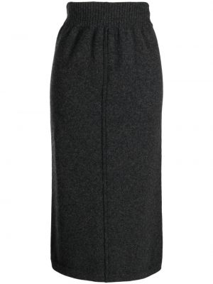 Kašmírová vlnená sukňa Pringle Of Scotland sivá