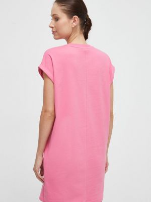 Bavlněné mini šaty Adidas Originals růžové