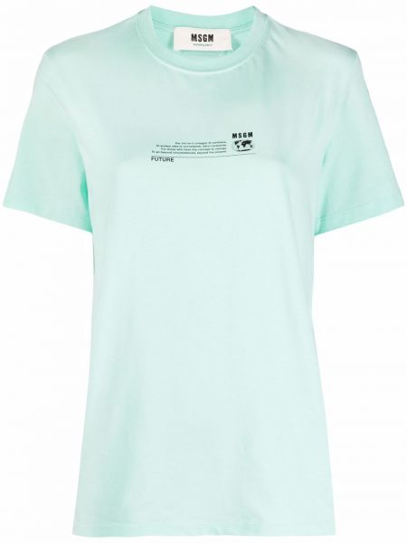 Camiseta con estampado Msgm verde