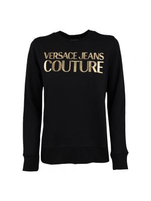 Bluza dresowa bawełniana Versace Jeans Couture czarna