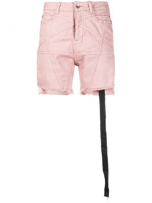 Kratke jeans hlače Rick Owens Drkshdw roza
