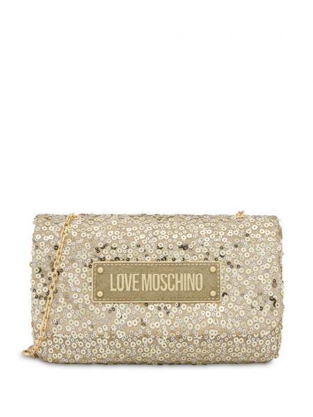 Payet zincir çanta Love Moschino altın