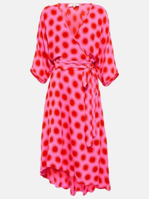 Midi šaty Diane Von Furstenberg růžové