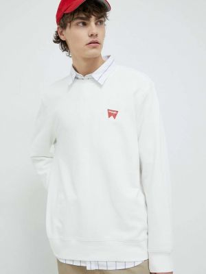 Бавовняний светр з принтом Wrangler білий