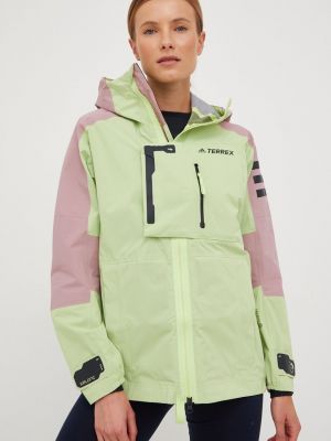 Vodoodporna jakna Adidas Terrex zelena