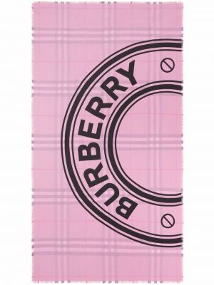 Halsduk med mönster i rutigt Burberry rosa