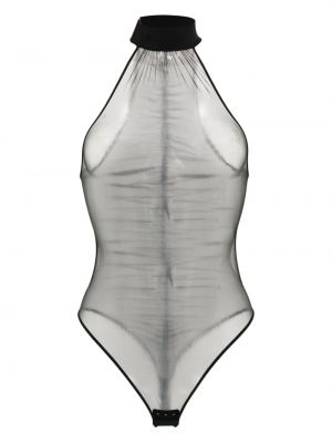 Body transparente plasă Maison Close negru
