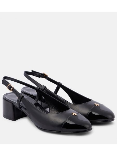 Slingback pumps i läder Tory Burch svart