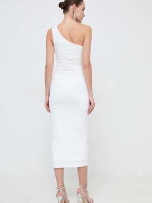 Midi šaty Bardot bílé