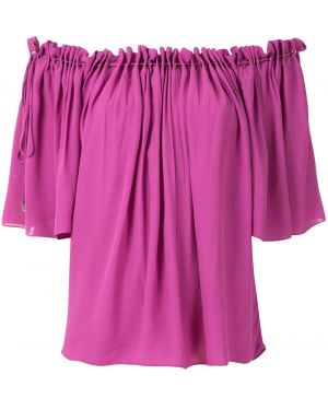 С открытыми плечами блузка Tufi Duek, розовая